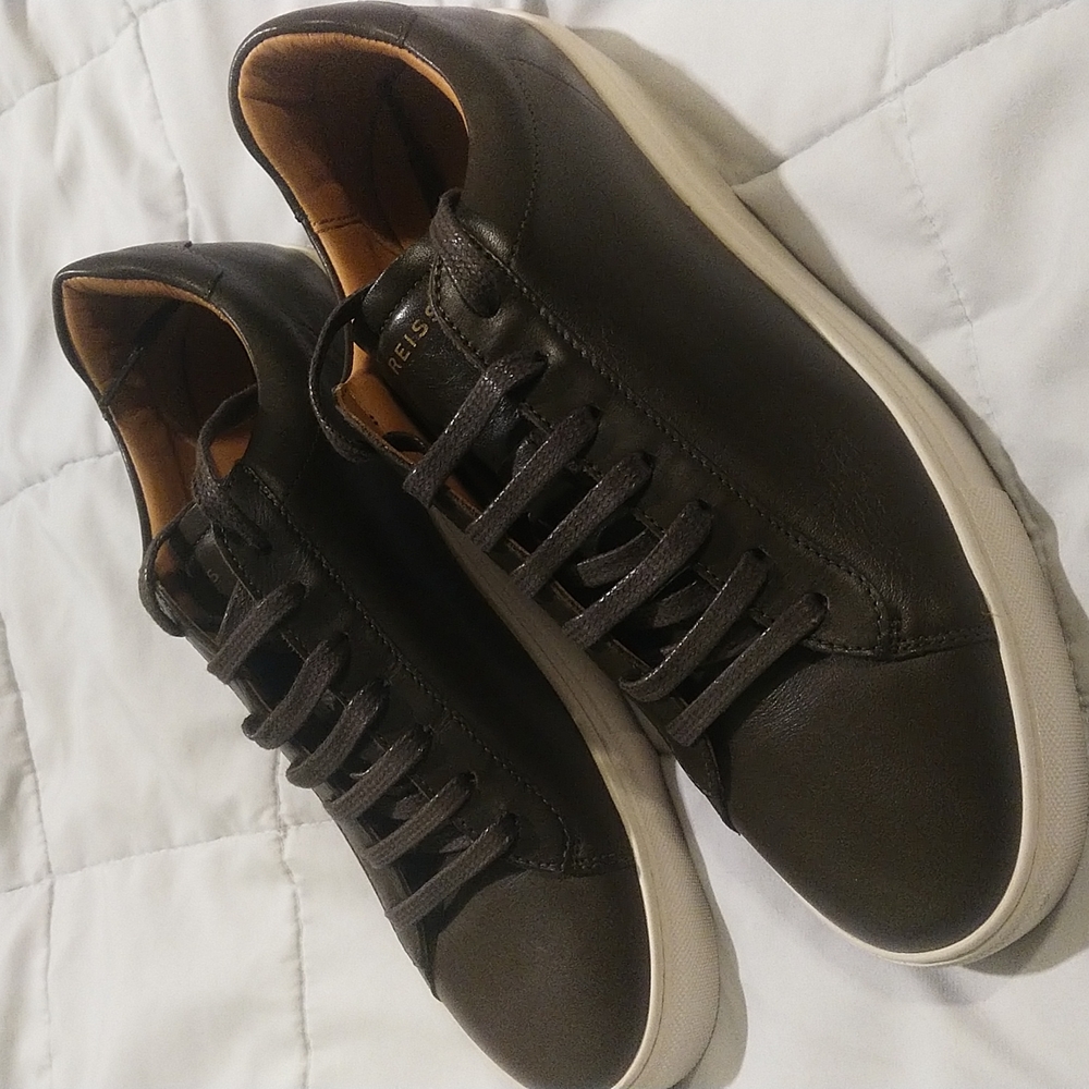 Reiss FINLEY lace up calf sneakers